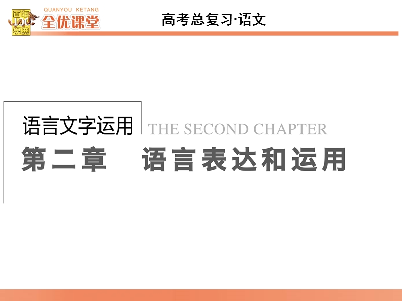 2016届《全优课堂》高考语文一轮复习课件：语言文字 第2章 第4节　长短整散随君意—选用、变换句式.ppt_第1页