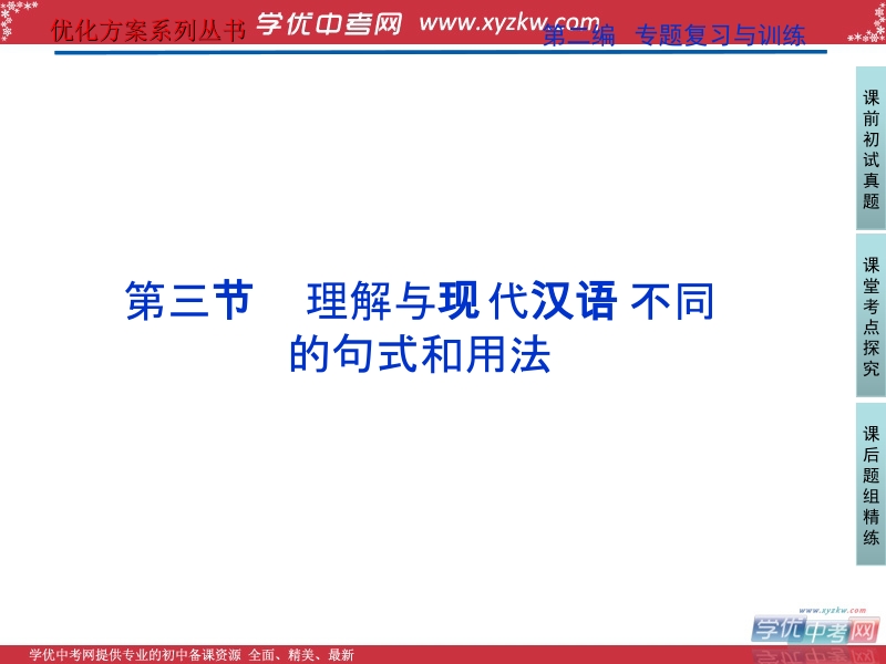 【苏教版山东专用】2012高三语文《优化方案》总复习课件：第2编第2部分第12章第3节.ppt_第1页