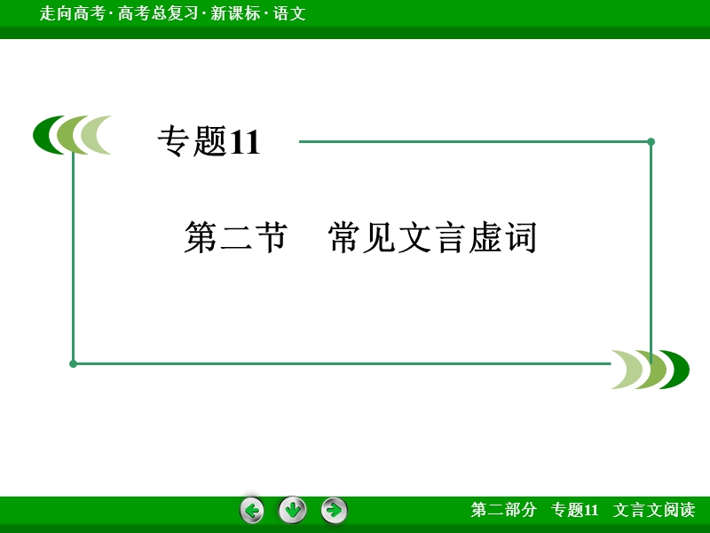 【走向高考 】（新课标版）高考语文一轮总复习专题课件 专题11　文言文阅读 第2节.ppt_第3页