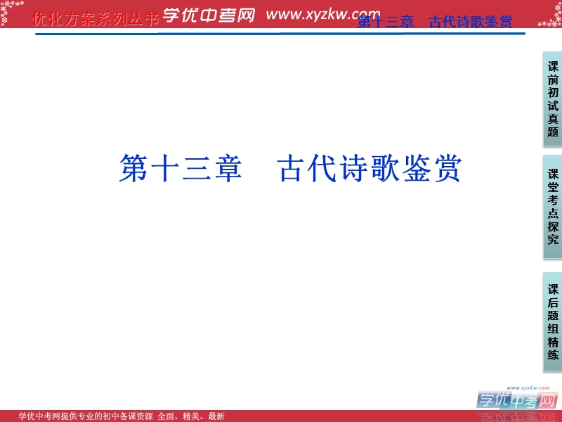 【苏教版山东专用】2012高三语文《优化方案》总复习课件：第2编第2部分第13章第1节.ppt_第1页