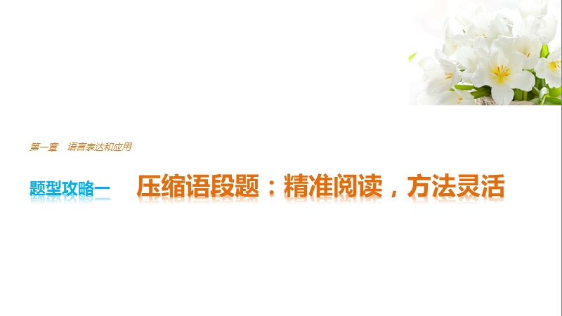 2017版浙江考前三个月高考语文题型攻略课件：第一章 语言表达和应用 题型攻略一 .ppt_第1页