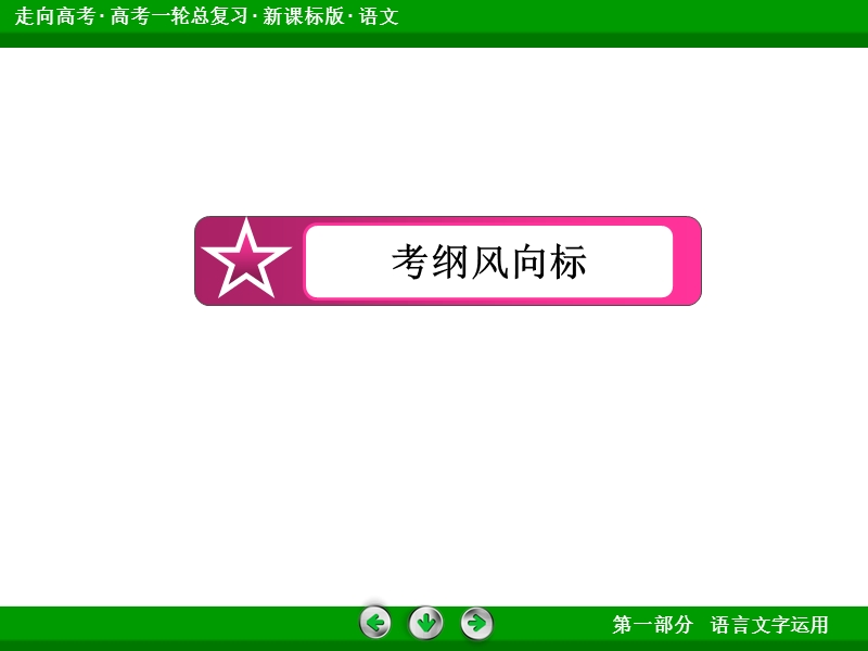 走向高考高三语文一轮复习课件：1-1识记现代汉语普通话常用字的字音.ppt_第3页