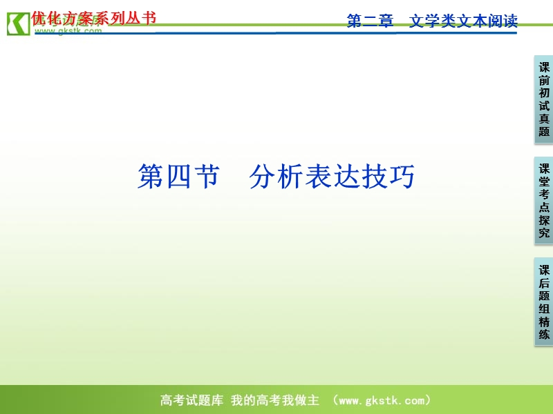 【新课标山东专用】2012高3语文《优化方案》总复习课件：第2章第2专题第4节.ppt_第1页