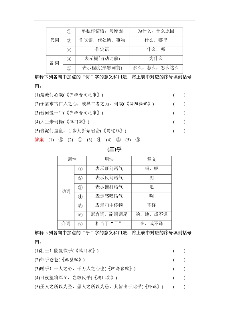 《创新设计》高考语文大一轮复习训练习题（河北专用）第2部分 第1单元 文言实词 第2节 第3课时 知识清单.doc_第2页