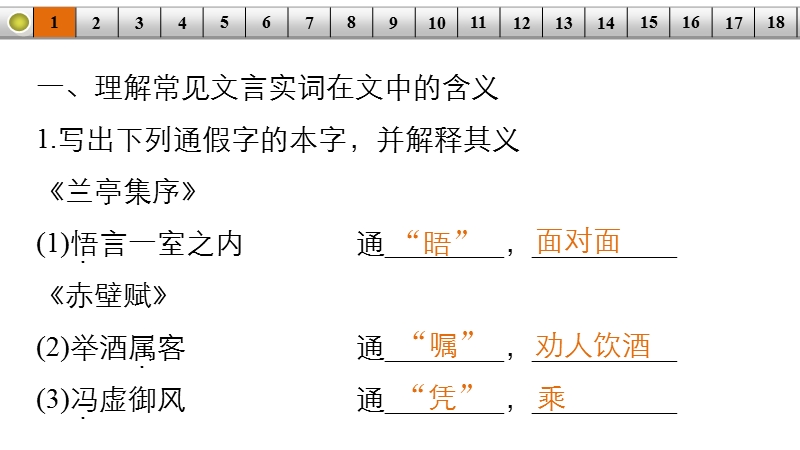 《新步步高》 高考语文总复习 大一轮 （ 人教全国 版）课件：教材文言文考点化复习 必修2 《兰亭集序》《赤壁赋》《游褒禅山记》.ppt_第2页