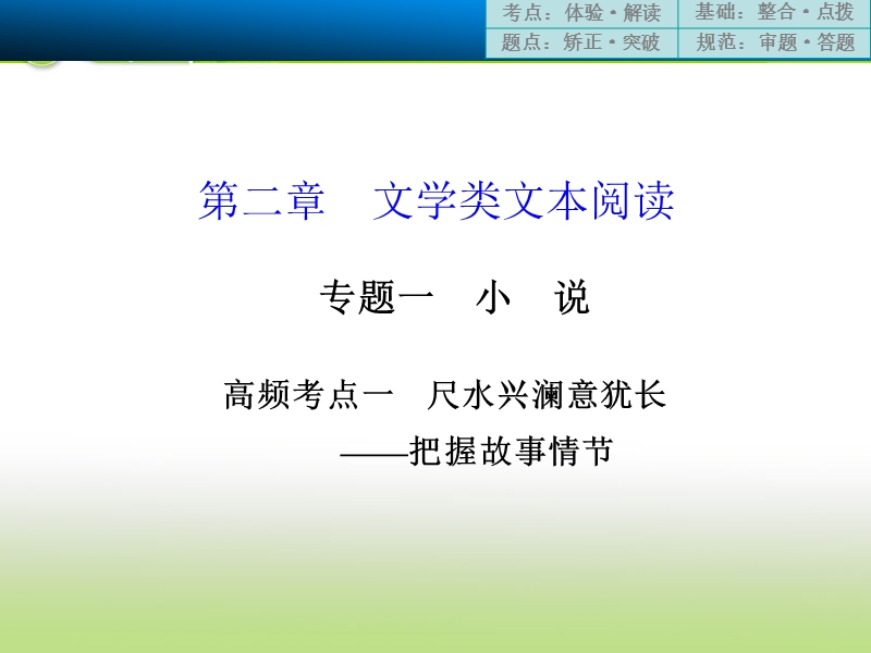 高考语文（苏教版）一轮复习课件：现代文阅读 高频考点一.ppt_第1页