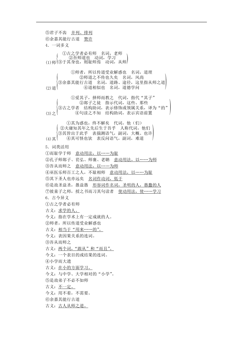 2015－2016年人教版必修3 第11课《师说》学案8.doc_第2页