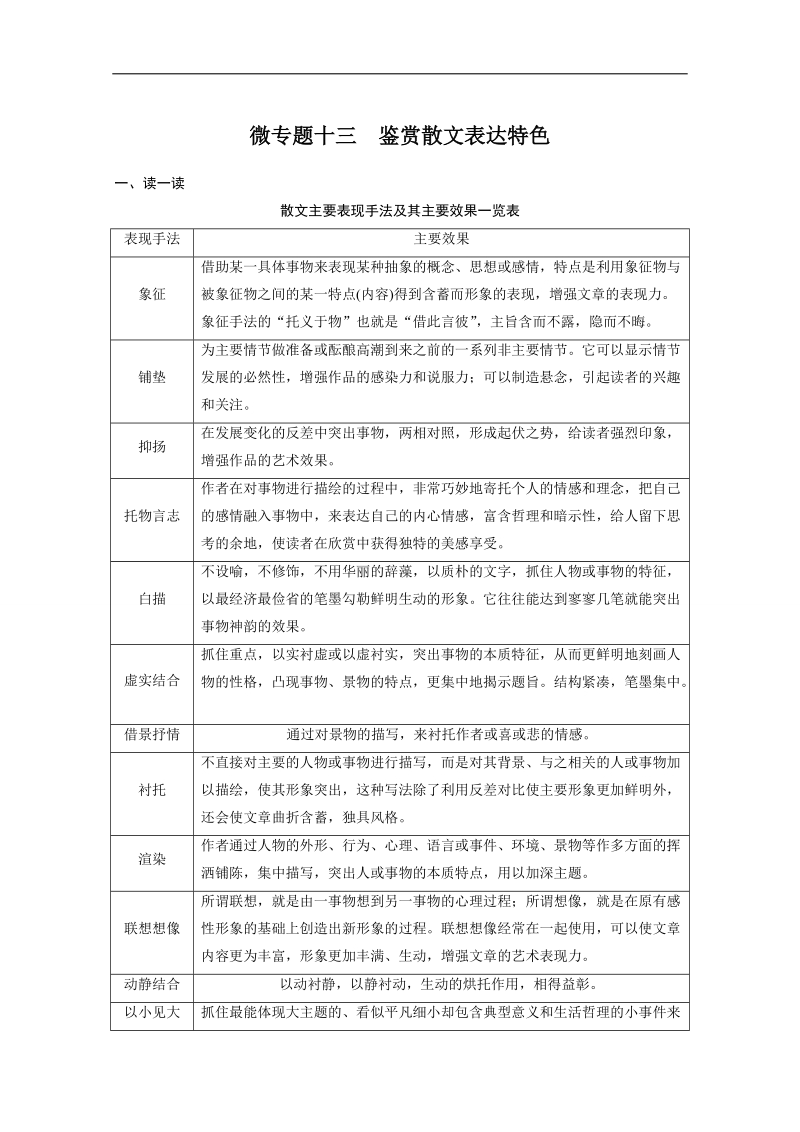 2015高考语文二轮考前回顾教案：第4章 散文阅读13.doc_第1页