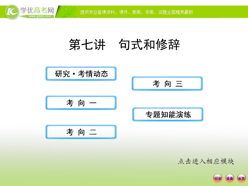 山东地区适用高考语文一轮复习课件：1.7 句式和修辞.ppt_第1页