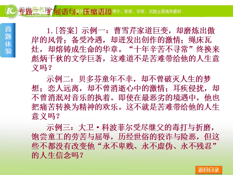 （浙江）高考语文二轮复习方案专题课件：专题二 扩展语句、压缩语段.ppt_第3页