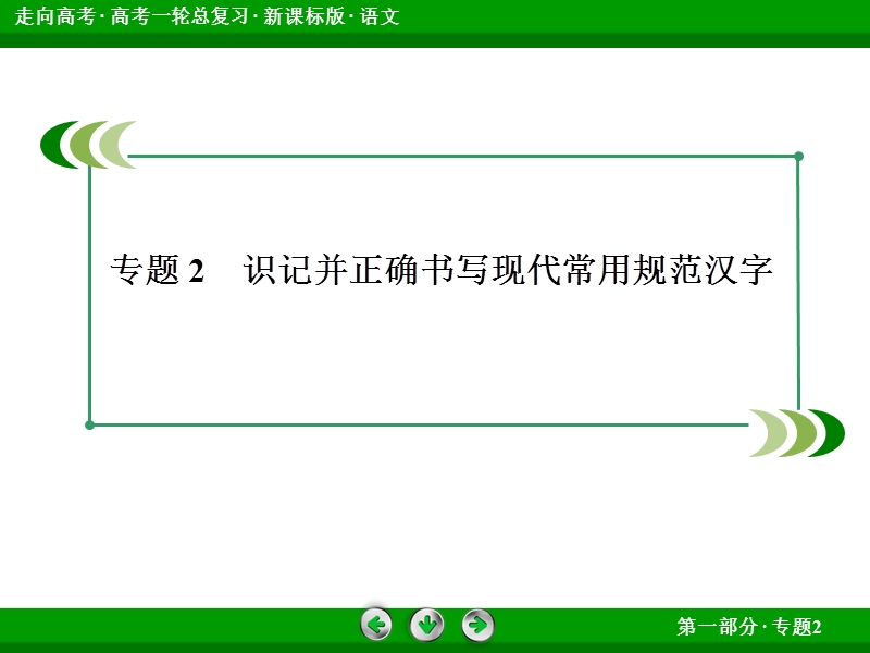 走向高考高三语文一轮复习课件：1-2识记并正确书写现代常用规范汉字.ppt_第3页