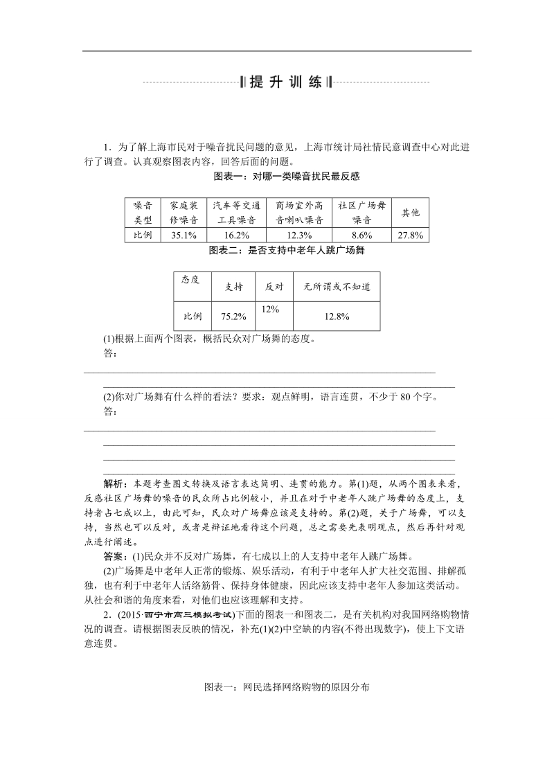 【优化方案】2016届高考语文二轮总复习讲义练习（全国卷ⅱ）：第六章 语言文字运用 专题五提升训练.doc_第1页