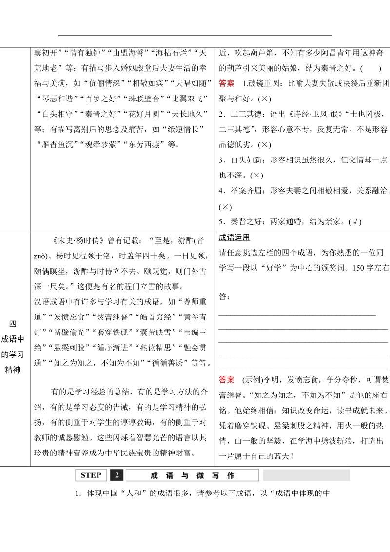 【创新设计】高考语文第一轮复习学案：1.1在成语中感悟传统文化(迁移课).doc_第3页