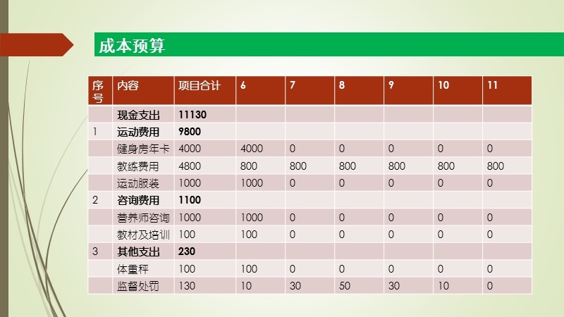 减肥项目甘特图、支出预算.pptx_第2页