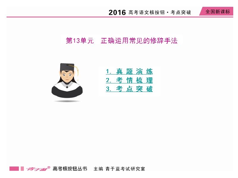 2016年语文高考核按钮考点突破课件：第13单元正确运用常见的修辞手法 .ppt_第1页