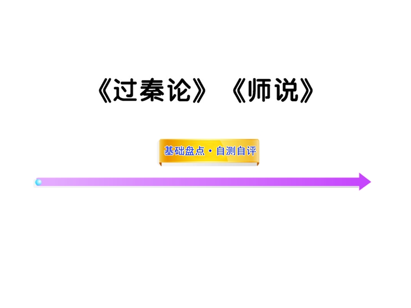 2012版高中语文全程复习方略配套课件：《过秦论》《师说》（必修3）（新人教版·湖南专用）.ppt_第1页