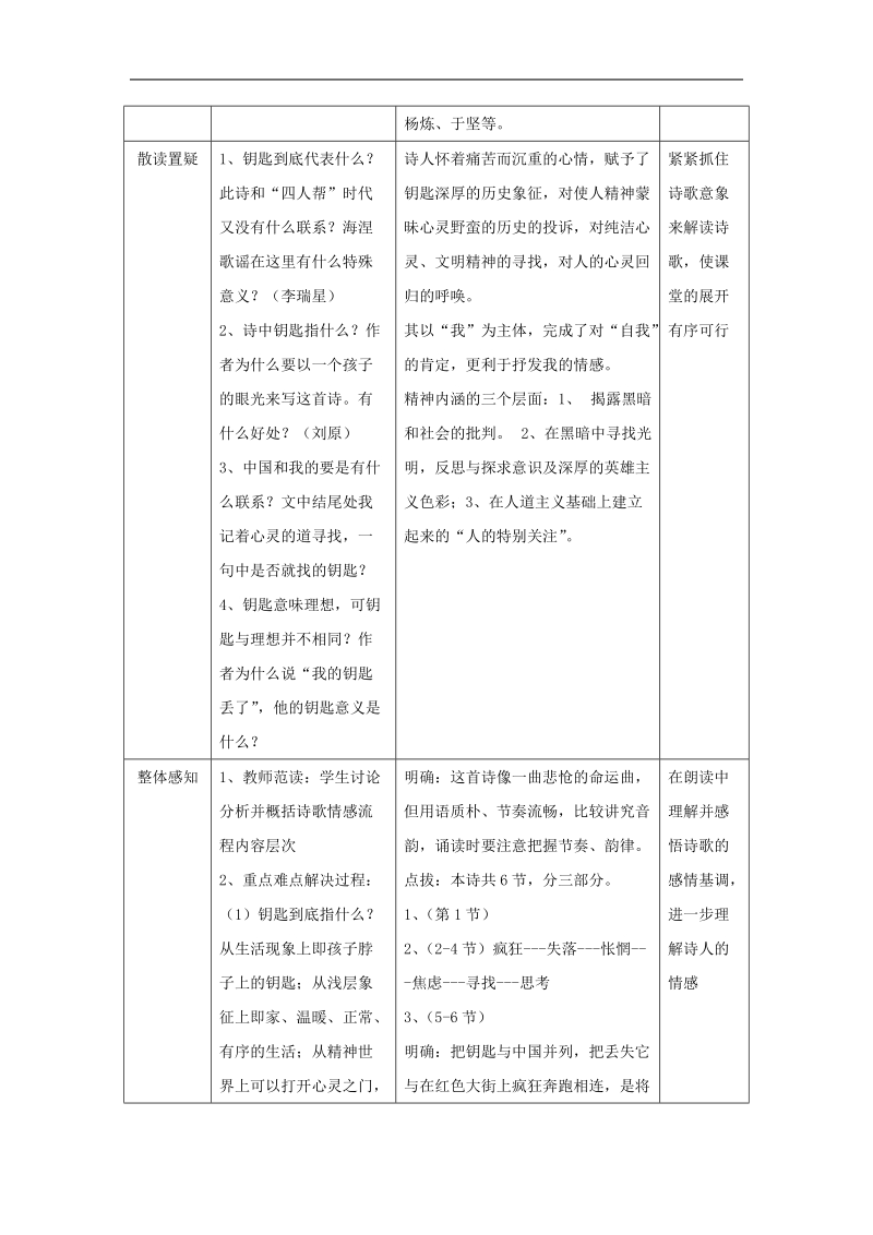 《中国，我的钥匙丢了》教案（沪教版第五册）.doc_第3页