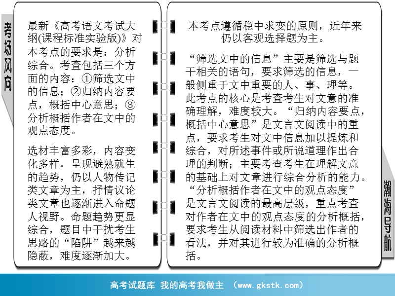 山东省青岛二中高考二轮总复习《瀚海导航》专题课件：文言文分析综合.ppt_第2页