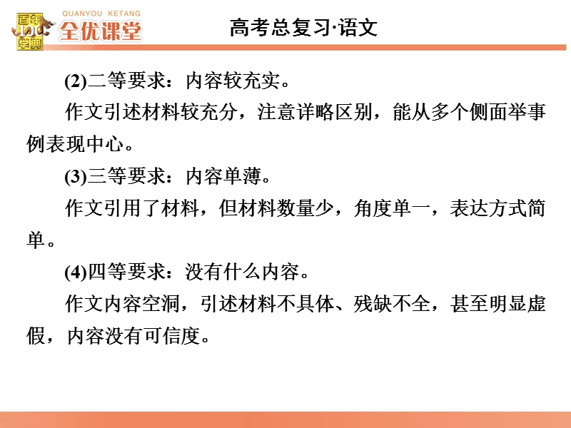 2016届《全优课堂》高考语文一轮复习课件：系列4如何使文章内容充实.ppt_第3页