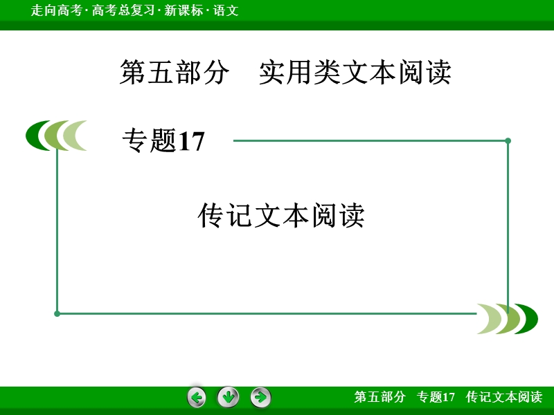 【走向高考 】（新课标版）高考语文一轮总复习专题课件 专题17　传记文本阅读.ppt_第2页