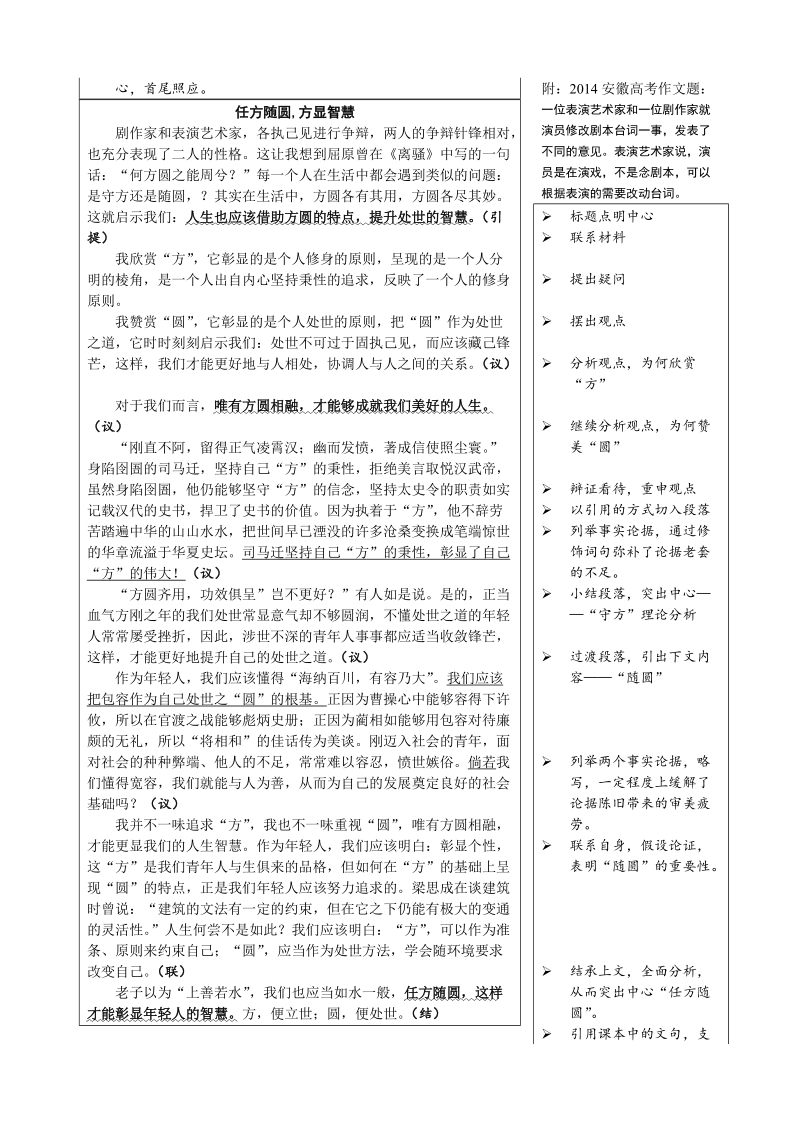 【2015备考】2014各省市高考考场作文范文选编(安徽卷）.doc_第2页