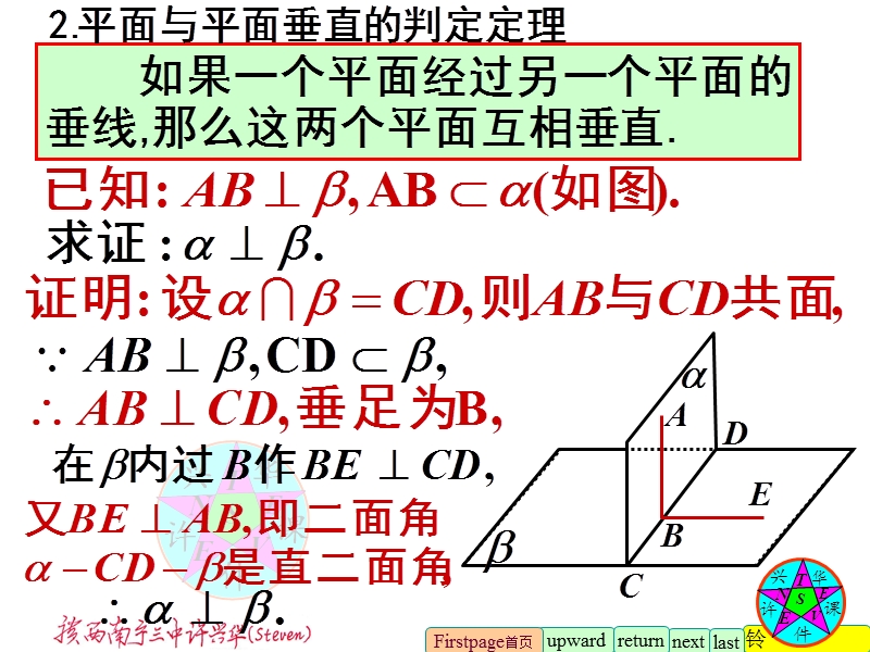 两个平面垂直的判定与性质.许兴华.ppt_第3页