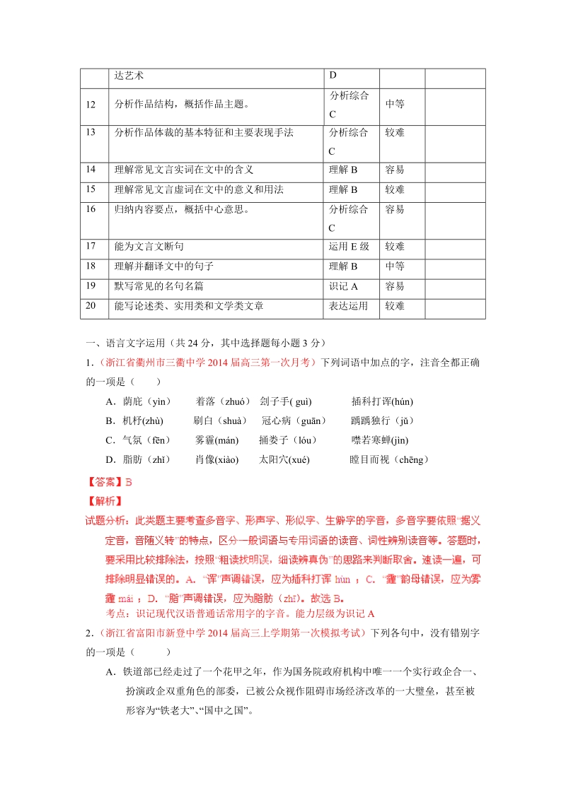 （解析版）浙江卷02（第01期）高三语文名校试题精选重组.doc_第2页