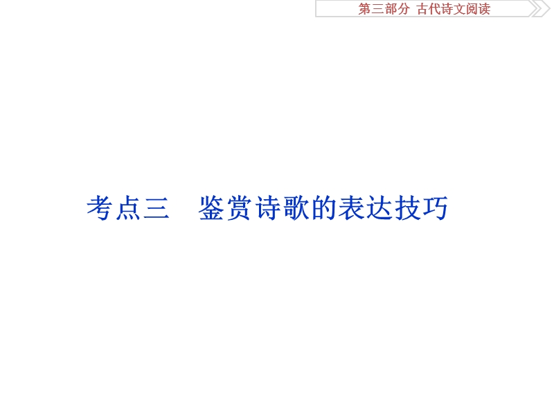 2017优化方案高考总复习·语文（山东专用）课件：第三部分 古代诗文阅读 专题二考点三.ppt_第1页