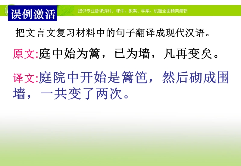 四川地区 新人教版高三语文总复习课件《文言文翻译》1.ppt_第3页