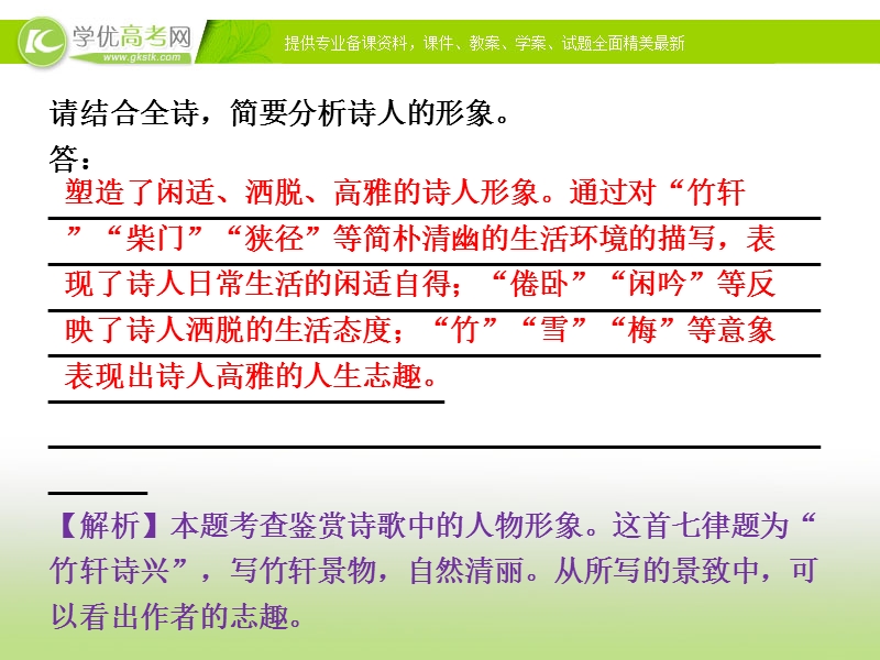 2015版高考语文二轮复习课件 板块2专题二（一）鉴赏诗歌的形象课件 苏教版.ppt_第3页