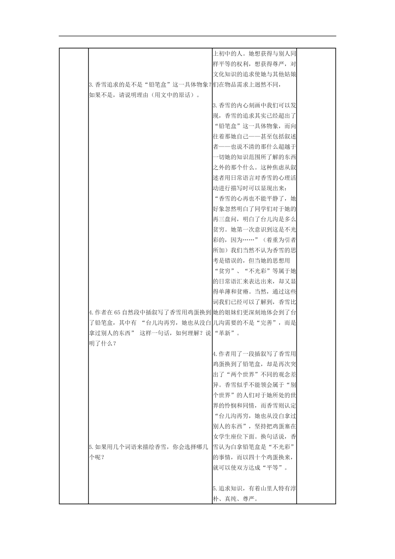 《哦，香雪》教案（北京版选修2）.doc_第3页