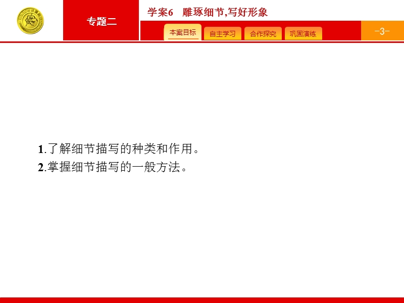 【一轮参考】全优指导2017语文人教版一轮课件：4.6 雕琢细节写好形象.ppt_第3页