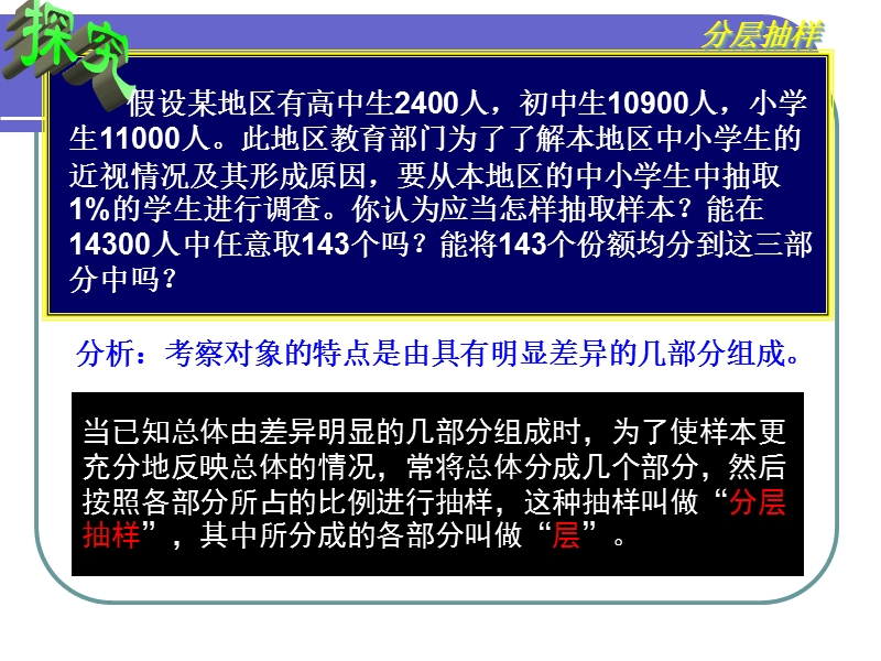 浙江地区 人教a版高一数学：2.1.3《分层抽样》课件.ppt_第2页