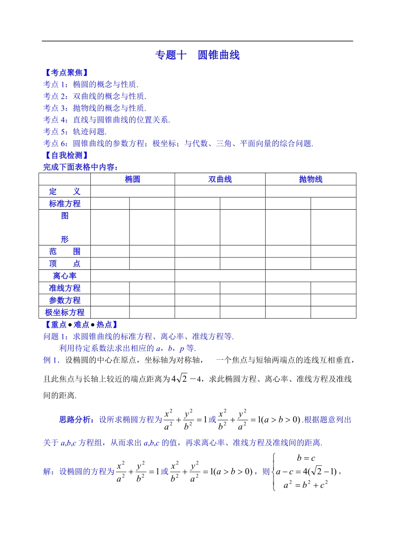 圆锥曲线 例题.doc_第1页