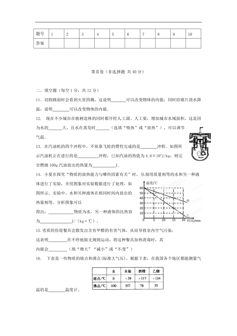 山东省邹城市2018年度九年级物理上学期第一次月考试题（无答案）新人教版.doc_第3页