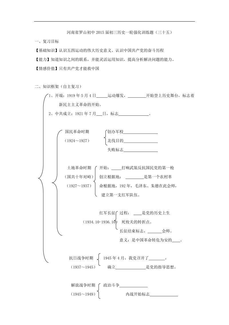 河南省罗山初中2015年度初三历史一轮强化训练题（三十五）.doc_第1页