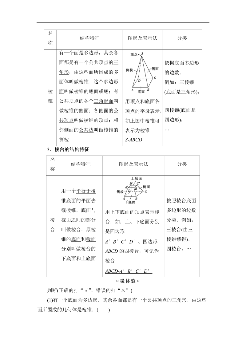 2018版高中数学（人教a版）必修2同步教师用书： 第1章 1.1 第1课时 棱柱、棱锥、棱台的结构特征.doc_第3页