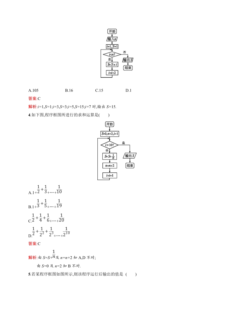 【课堂指导】高一数学人教a必修3同步练习：1.1.2.3 循环结构.doc_第2页