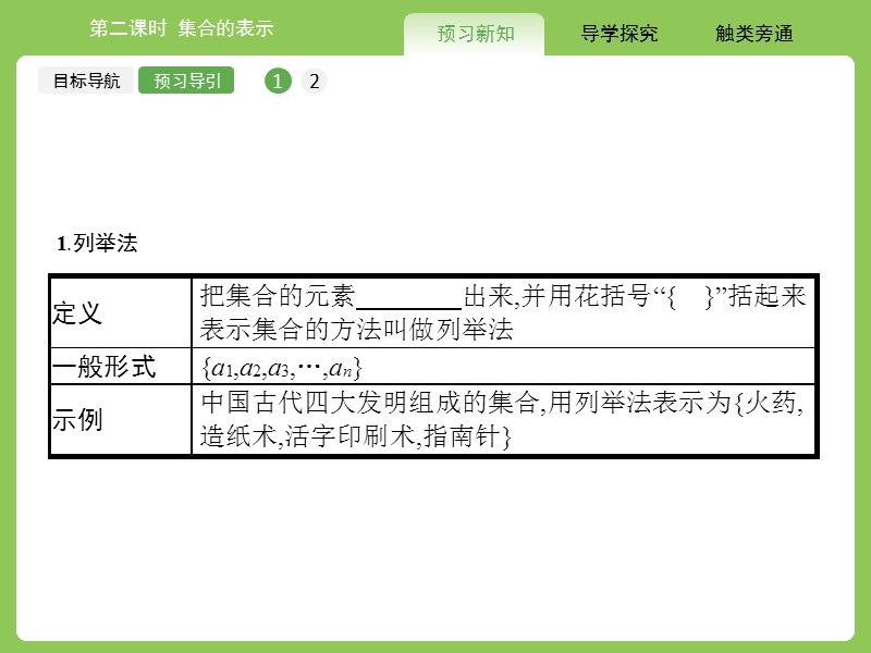 【赢在课堂】高一数学人教a版必修一课件：1.1.1.2 集合的表示.ppt_第3页