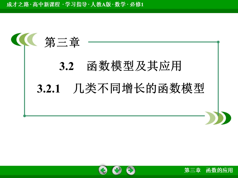 【成才之路】2015-2016届高一人教a版数学必修1课件：3.2.1《几类不同增长的函数模型》.ppt_第3页