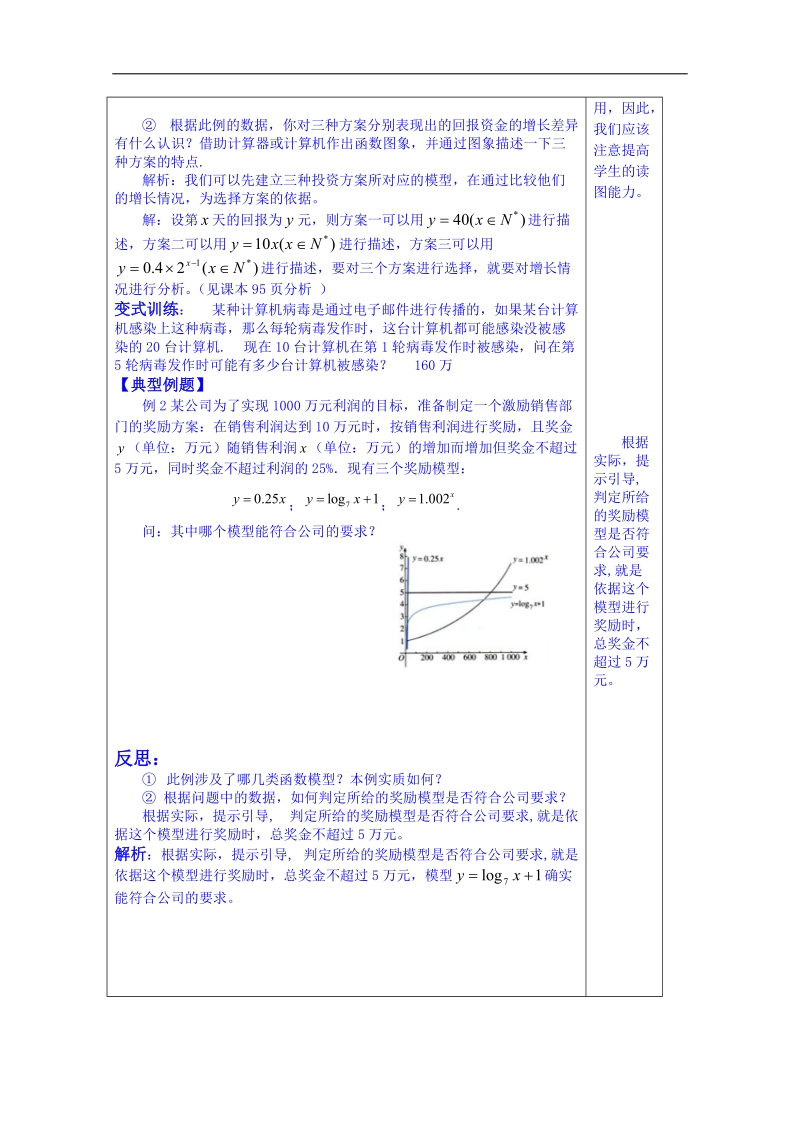 山东省数学高中人教a版学案必修一：几类不同增长的函数模型.doc_第3页