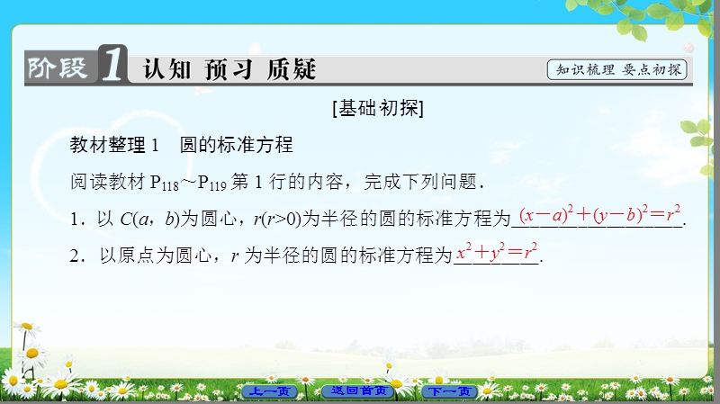 2018版高中数学（人教a版）必修2同步课件： 第4章 4.1.1 圆的标准方程.ppt_第3页