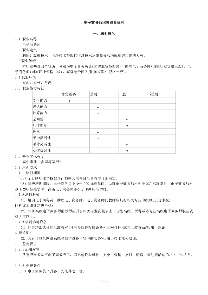 电子商务师-国家职业标准.doc_第1页