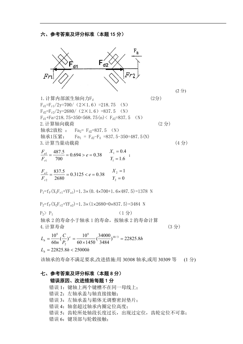 西华大学研究生复试试题机械设计2卷答案.doc_第3页