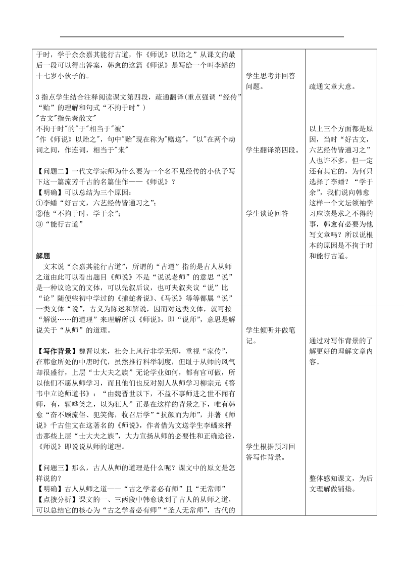 云南省景洪市第四中学高考语文一轮复习 师说教案.doc_第3页