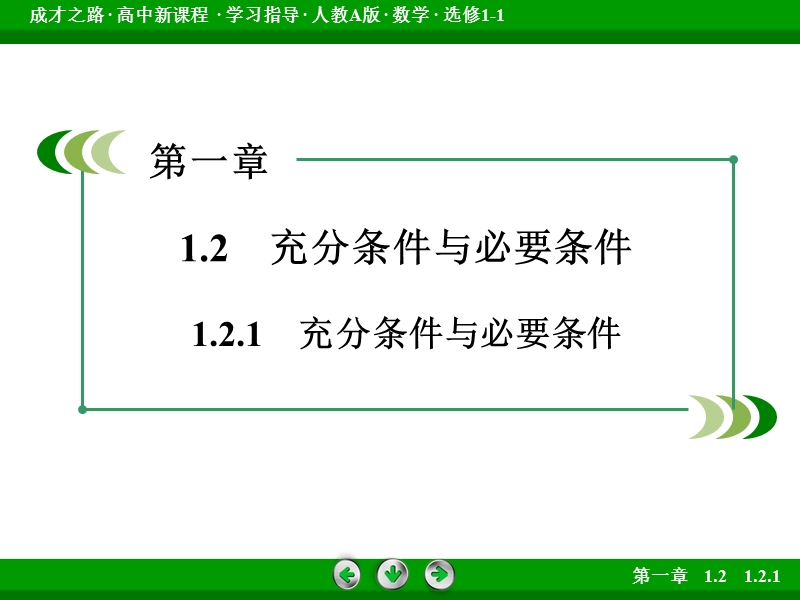 【成才之路】高中数学人教a版选修1-1）课件：1.2.1　充分条件与必要条件.ppt_第3页