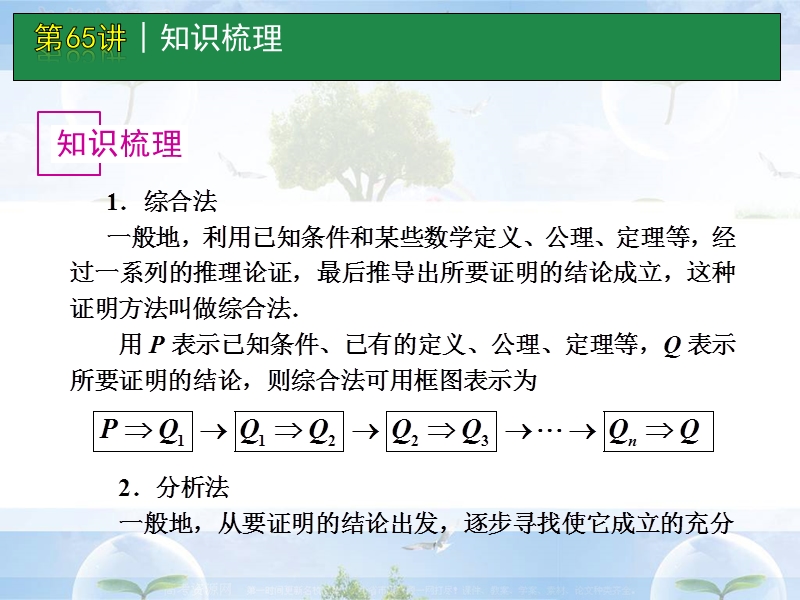 高考数学一轮单元复习：第65讲-直接证明与间接证明.ppt_第2页