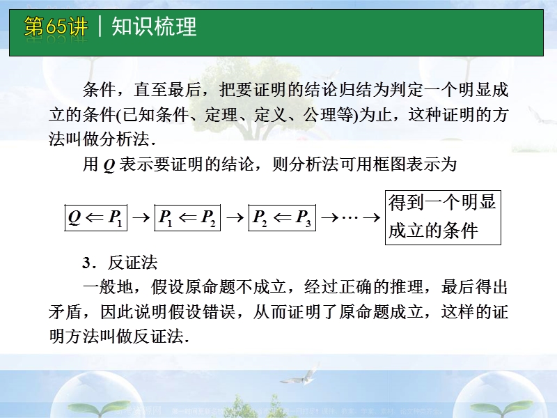 高考数学一轮单元复习：第65讲-直接证明与间接证明.ppt_第3页