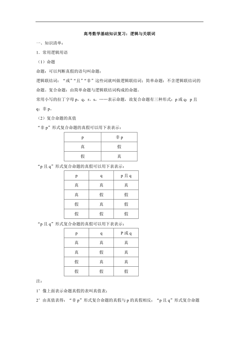 《简单的逻辑联结词》文字素材1（新人教a版选修1-1）.doc_第1页