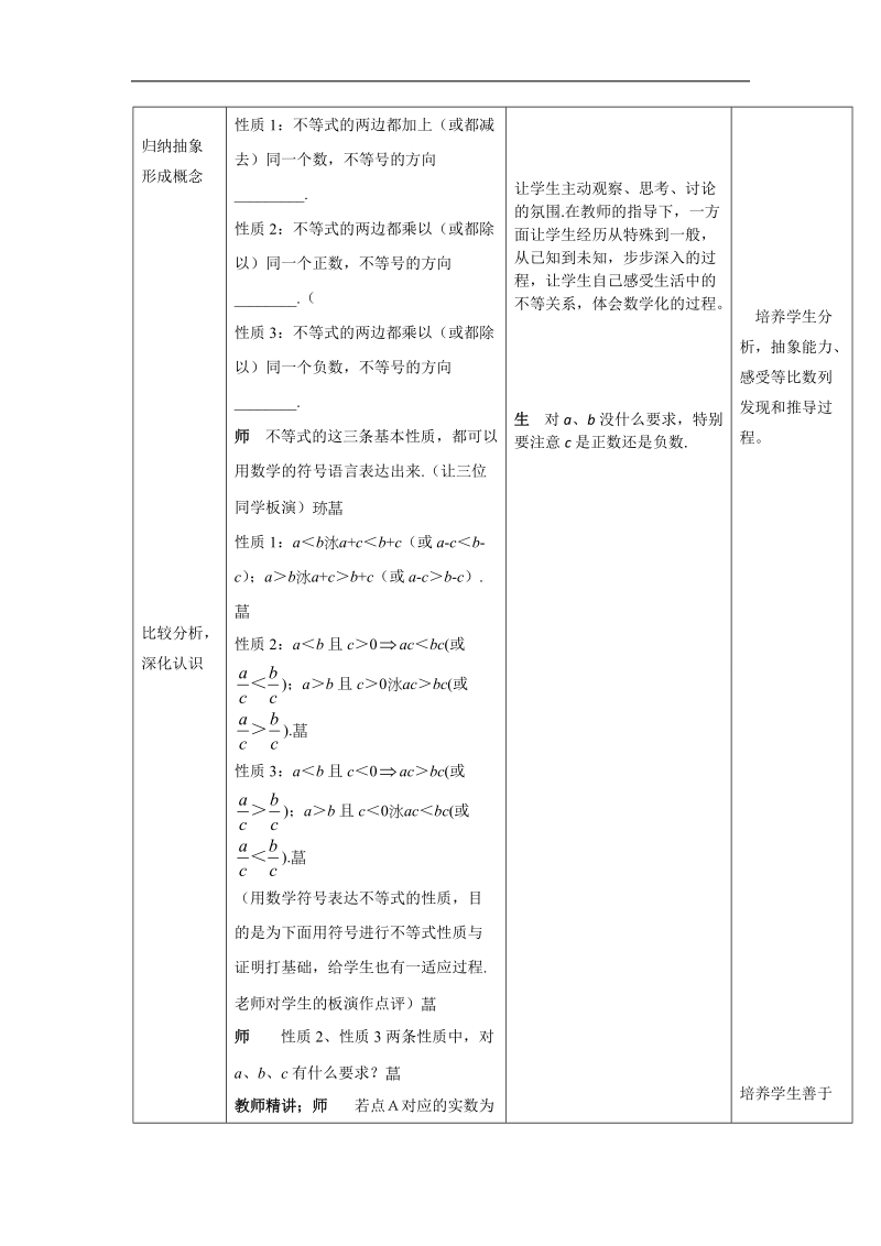 【优选整合】人教a版高中数学必修五第三章3.1《不等关系与不等式》（第2课时）【教案】.doc_第2页